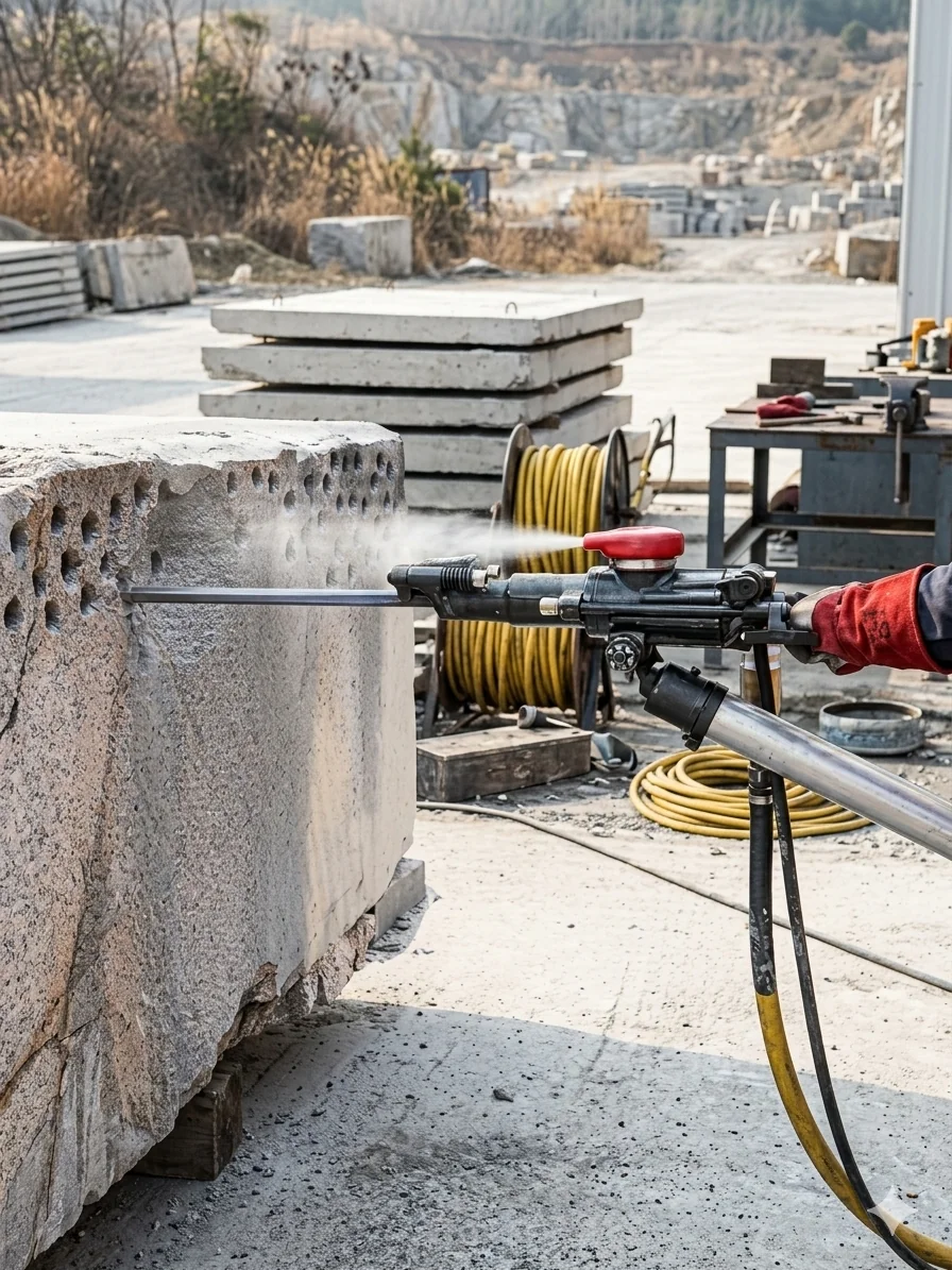 Air leg jackleg drill stand pneumatic drilling